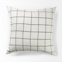 Suzanne 22 x 22 WhiteBlack Square Pattern Decorative Pillow Cover - Default Title