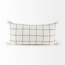 Suzanne 14 x 26 WhiteBlack Square Pattern Decorative Pillow Cover - Default Title