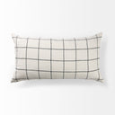 Suzanne 14 x 26 WhiteBlack Square Pattern Decorative Pillow Cover - Default Title