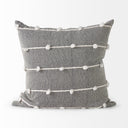 Linda 20 x 20 Navy And Cream With White Detail Decorative Pillow Cover - Default Title