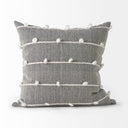 Linda 20 x 20 Navy And Cream With White Detail Decorative Pillow Cover - Default Title