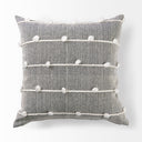 Linda 20 x 20 Navy And Cream With White Detail Decorative Pillow Cover - Default Title