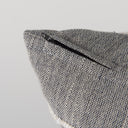 Linda 20 x 20 Navy And Cream With White Detail Decorative Pillow Cover - Default Title