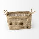Bellisa 185L x 146W x 110H Set of 2 Medium Brown Seagrass Rectangular Basket W Handles - Default Title