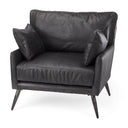 Cochrane 345L x 330W x 325H Black Leather Wrapped Chair - Default Title