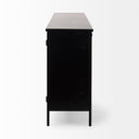 Aurelia 790L x 160W x 330H Black and White Metal Four Door Glass Cabinet - Default Title