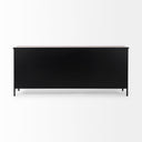 Aurelia 790L x 160W x 330H Black and White Metal Four Door Glass Cabinet - Default Title