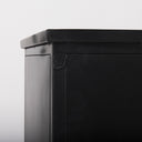 Aurelia 790L x 160W x 330H Black and White Metal Four Door Glass Cabinet - Default Title