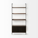 Grace 375L x 20W x 82H Two-Toned Brown Wood Three Shelf Shelving Unit - Default Title