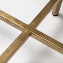 Vincent 33 Octagonal White Marble Tabletop w Gold Metal Base Coffee Table - Default Title