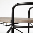 Marlon Black Metal Frame Two Tier Shelves wStemware holder Bar Cart - Default Title