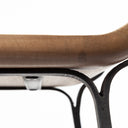 Conan 25 Seat Height Brown Wood Seat Black Metal Frame Counter Stool - Default Title