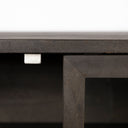 Arelius 70L x 1875W x 32H Black-Brown Wood Black Metal Base w 4 Glass Cabinet Doors Sideboard - Default Title