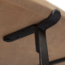 Helios Set of 2 Brown Solid Wood Top Black Metal Base Nesting Coffee Tables - Default Title