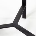 Helios III 20L x 24H Set of Two Round Brown Solid Wood Iron Base Nesting EndSide Tables - Default Title