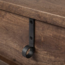 Glenn III 56L x 14W Dark Brown Wood w Black Iron Frame 4 Drawer Console Table - Default Title