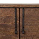 Glenn VI 715x18 Dark Brown Wood Frame w Black Iron Accent 6 Drawer 2 Door Cabinet Sideboard - Default Title