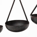 Enos 19L x 3W Black Metal 4 Bowl Ancient Spice Market Decorative Display - Default Title