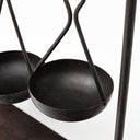 Enos 19L x 3W Black Metal 4 Bowl Ancient Spice Market Decorative Display - Default Title