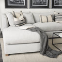 Valence 386L x 386W x 177H Light Gray Full Size Ottoman Sectional Piece - Default Title