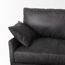 Cochrane 82L x 33W x 323 Black Leather Three Seater Sofa - Default Title