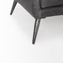 Cochrane 82L x 33W x 323 Black Leather Three Seater Sofa - Default Title