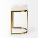 Hollyfield II Cream Fabric Seat W Gold Metal Base Bar Stool - Default Title