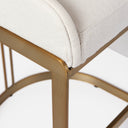 Hollyfield II Cream Fabric Seat W Gold Metal Base Bar Stool - Default Title