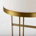 Hollyfield II Cream Fabric Seat W Gold Metal Base Bar Stool - Default Title