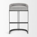 Hollyfield II Gray Fabric Seat W Gray Metal Base Bar Stool - Default Title