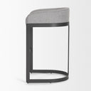 Hollyfield II Gray Fabric Seat W Gray Metal Base Bar Stool - Default Title