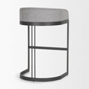 Hollyfield II Gray Fabric Seat W Gray Metal Base Bar Stool - Default Title