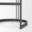 Hollyfield II Gray Fabric Seat W Gray Metal Base Bar Stool - Default Title