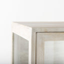 Arelius 36L x 1875W x 63H White Wood W Gold Metal Base Display Cabinet - Default Title