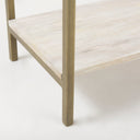 Arelius 36L x 1875W x 63H White Wood W Gold Metal Base Display Cabinet - Default Title