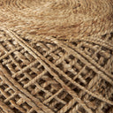 Allium Brown Handwoven Wool Cylindrical Pouf - Default Title
