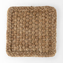 Aylin 165 Square Brown Jute Pouf - Default Title