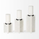 Sophia 55L x 35W x 105H Marble Candle Holder Large - Default Title