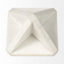 Sophia 55 L x 55 W x 85 H White Marble Decor Stand - Default Title