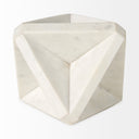 Sophia 55 L x 55 W x 85 H White Marble Decor Stand - Default Title