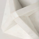 Sophia 55 L x 55 W x 85 H White Marble Decor Stand - Default Title