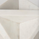 Sophia 55 L x 55 W x 85 H White Marble Decor Stand - Default Title