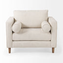 Loretta 407L x 362W x 339H Cream Fabric Chair W Two Bolster Cushions - Default Title