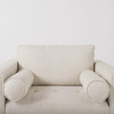 Loretta 407L x 362W x 339H Cream Fabric Chair W Two Bolster Cushions - Default Title