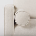 Loretta 407L x 362W x 339H Cream Fabric Chair W Two Bolster Cushions - Default Title