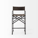 Direttore 193L x 193W x 402H BrownGray Suede W Metal Frame Counter Stool - Default Title