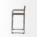 Direttore 193L x 193W x 402H BrownGray Suede W Metal Frame Counter Stool - Default Title