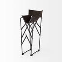 Direttore 193L x 193W x 402H BrownGray Suede W Metal Frame Counter Stool - Default Title