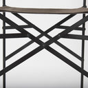 Direttore 193L x 193W x 402H BrownGray Suede W Metal Frame Counter Stool - Default Title