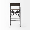 Direttore 193L x 193W x 441H BrownGray Suede W Metal Frame Bar Stool - Default Title
